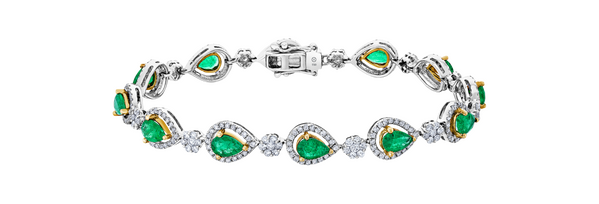 Brogle Selection bicolor emerald bracelet Brogle Selection bicolor emerald bracelet