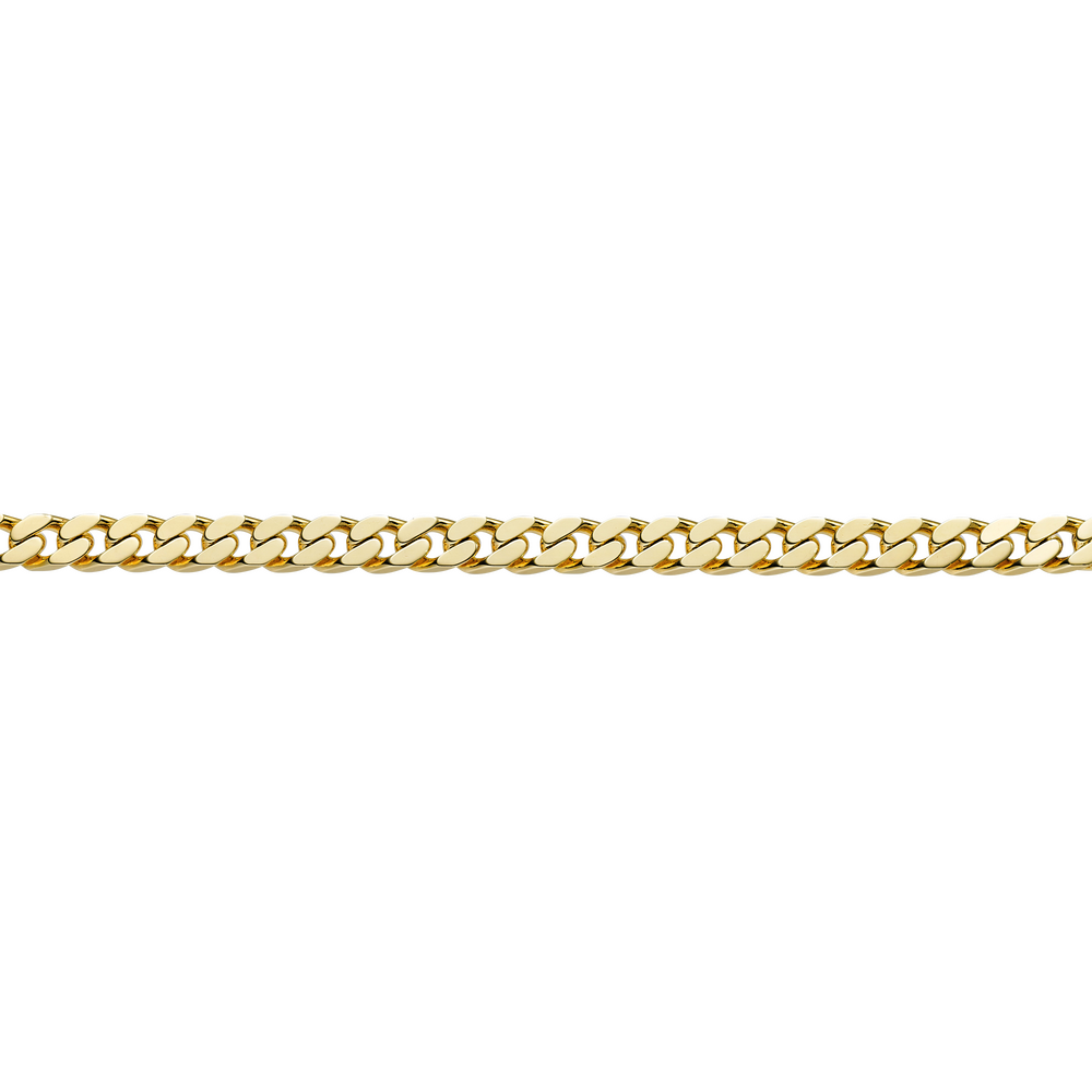 Brogle Selection Essentials curb chain bracelet 4-sided diamond-coated 7mm