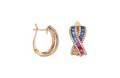 Brogle Selection sapphire hoop earrings Rainbow Brogle Selection sapphire hoop earrings Rainbow