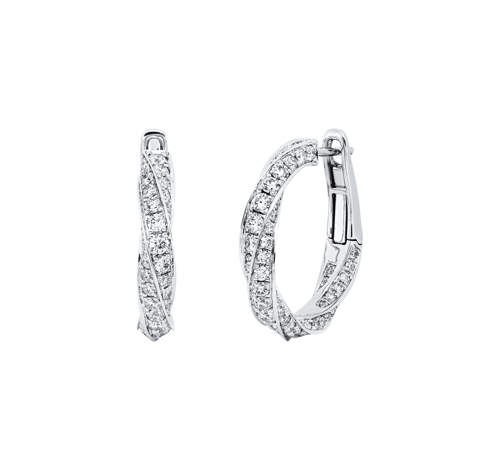 Brogle Selection diamond hoop earrings