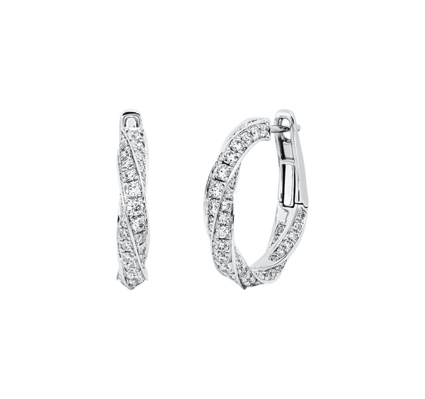 Brogle Selection diamond hoop earrings