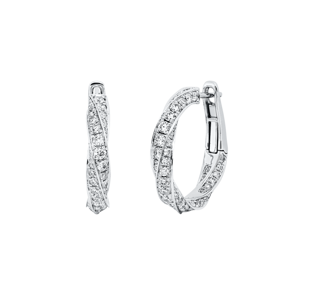 Brogle Selection diamond hoop earrings Brogle Selection diamond hoop earrings