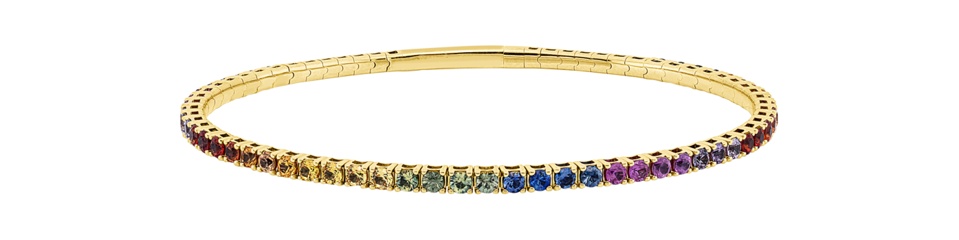 Brogle Classic sapphire bangle Rainbow
