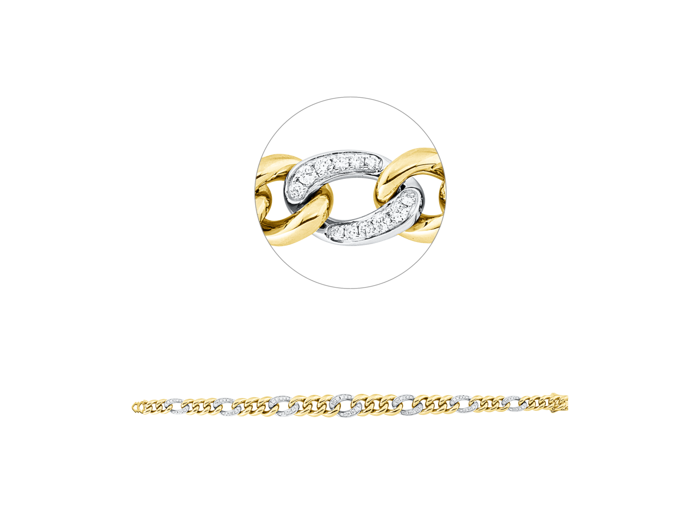 Brogle Selection Bicolor Diamantarmband