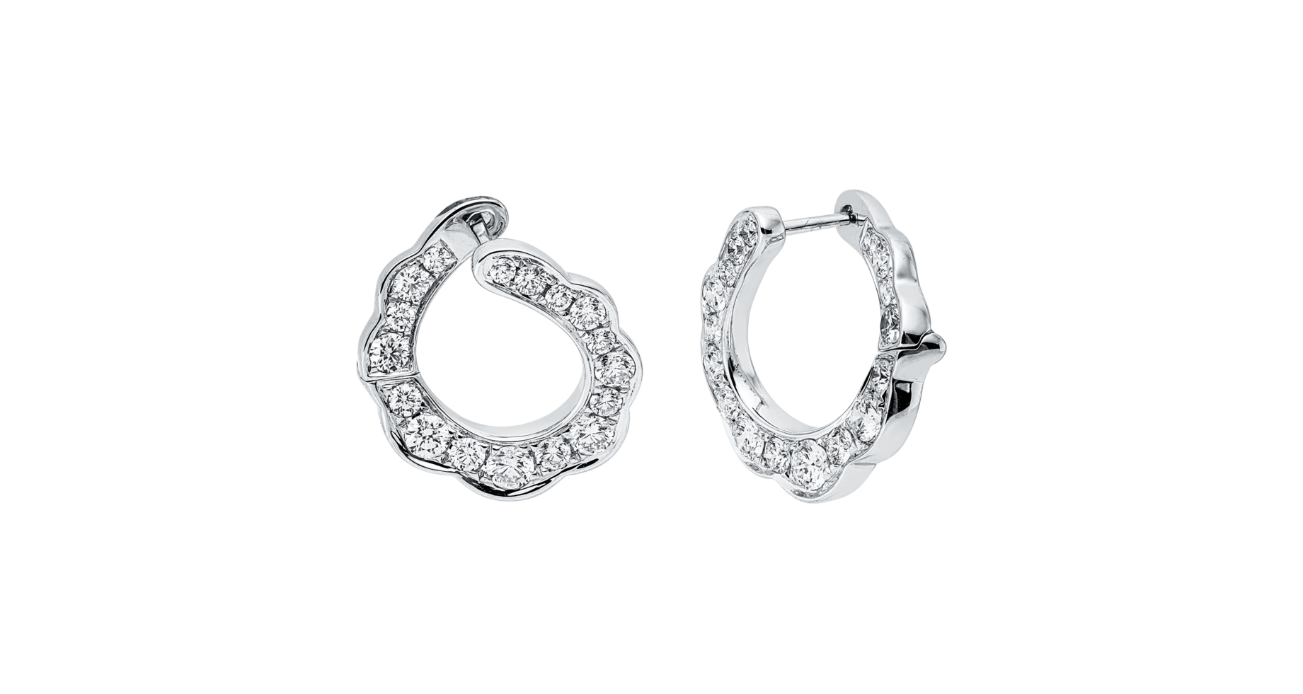 Brogle Selection diamond hoop earrings Brogle Selection diamond hoop earrings