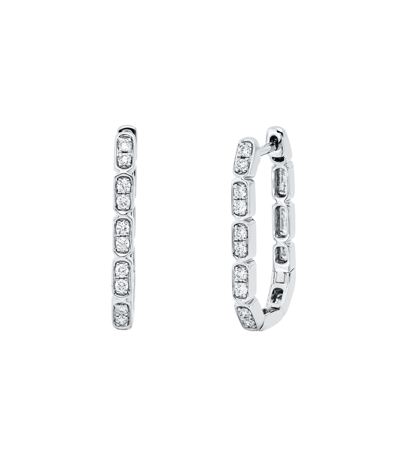 Brogle Classic diamond hoop earrings Brogle Classic diamond hoop earrings