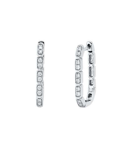 Brogle Classic diamond hoop earrings Brogle Classic diamond hoop earrings