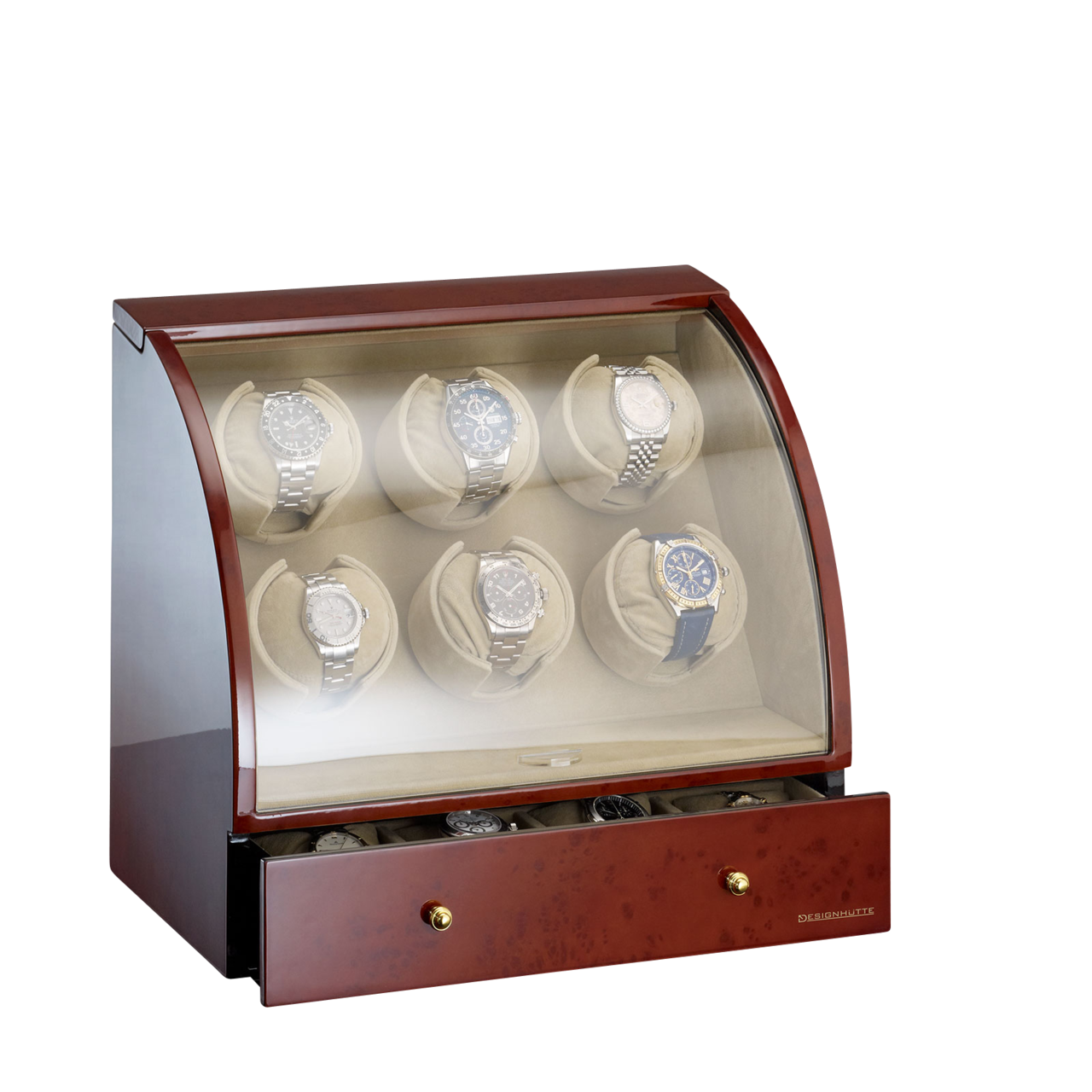 Designhütte Watch winder Basel 6 LCD Designhütte Watch winder Basel 6 LCD