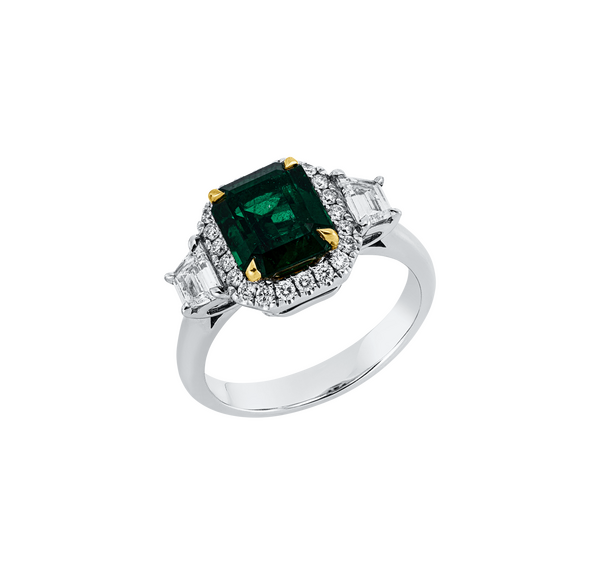 Brogle Selection bicolour emerald ring