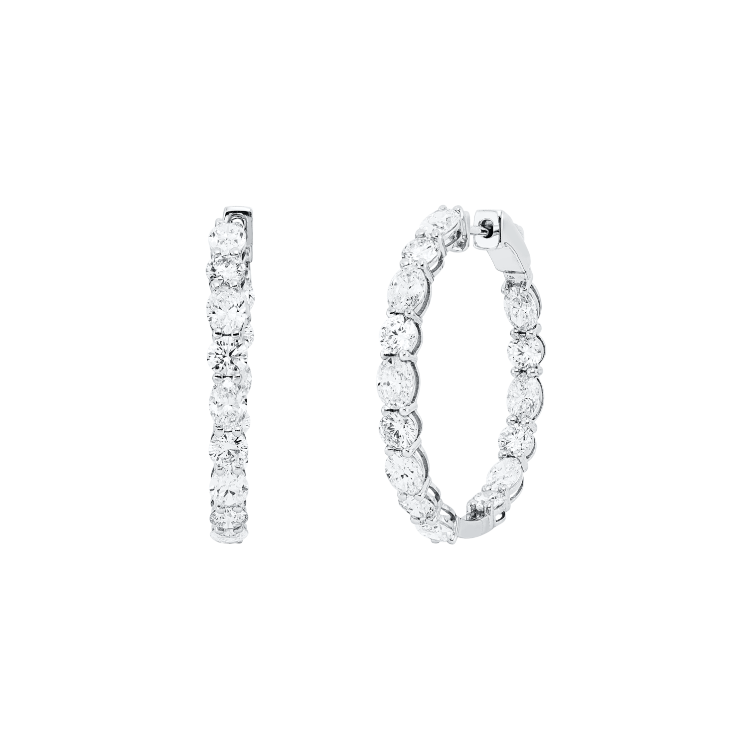 Brogle Selection diamond hoop earrings