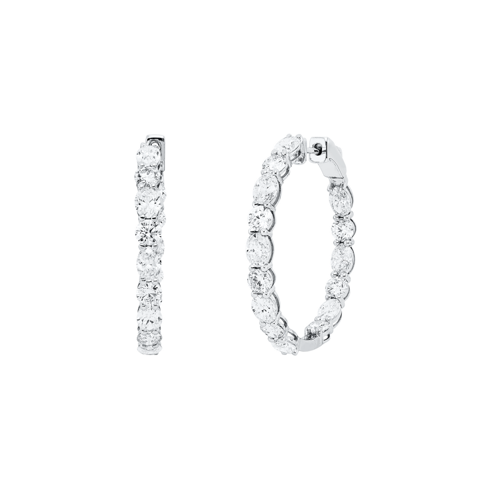 Brogle Selection diamond hoop earrings