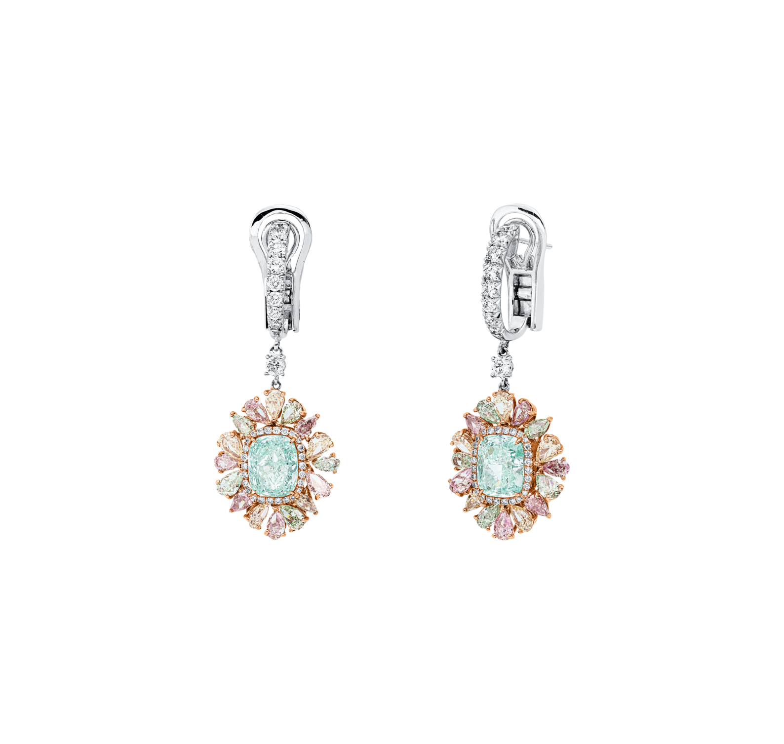 Brogle Selection Bicolor diamond earrings