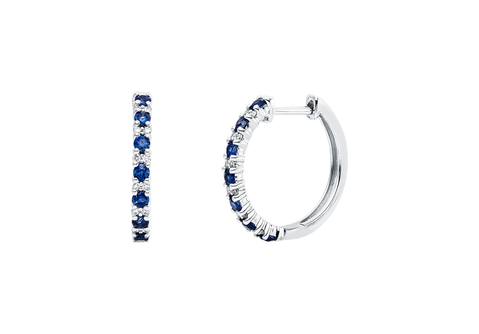Brogle Classic sapphire hoop earrings