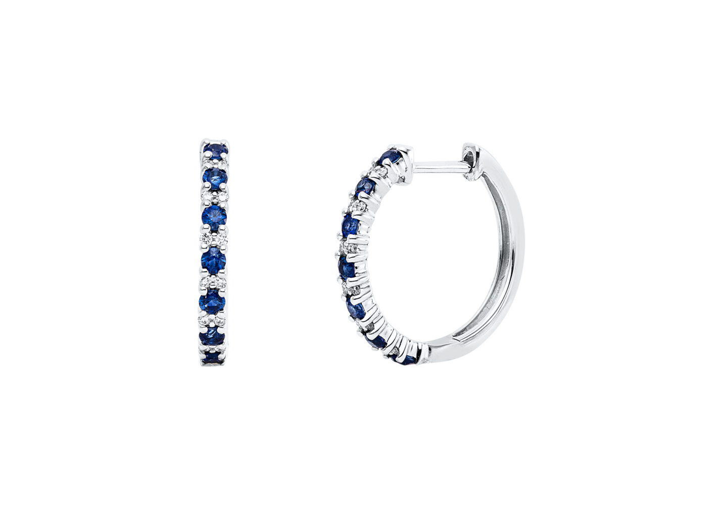 Brogle Classic sapphire hoop earrings Brogle Classic sapphire hoop earrings