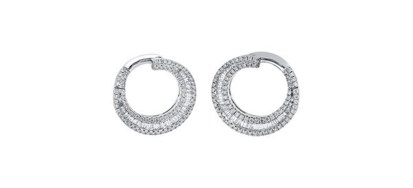 Brogle Selection diamond hoop earrings Brogle Selection diamond hoop earrings