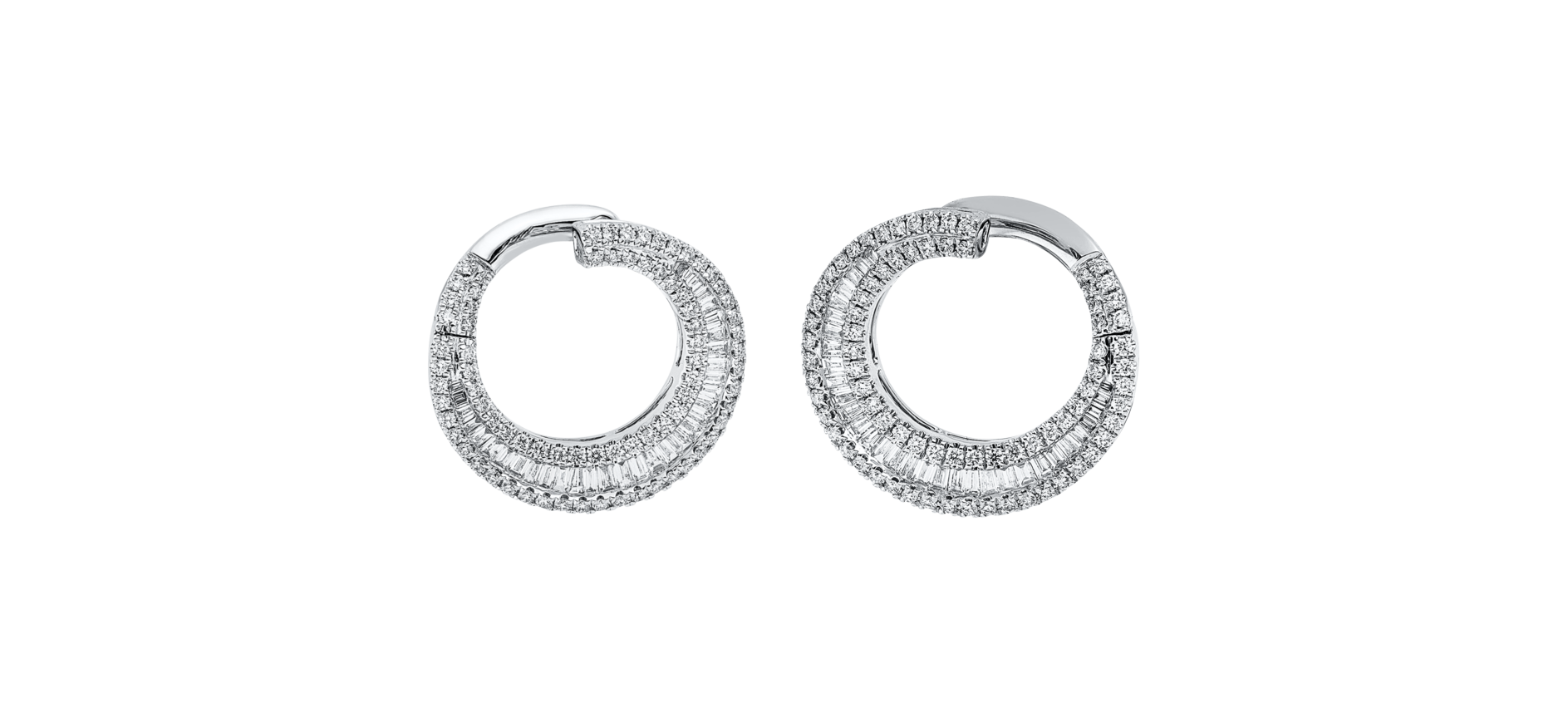 Brogle Selection diamond hoop earrings Brogle Selection diamond hoop earrings