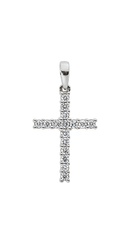 Brogle Classic Kreuzanhänger mit Diamanten