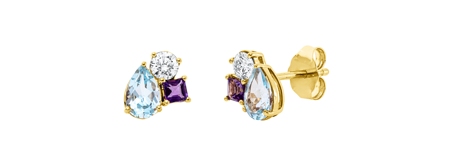 Brogle Classic colored stud earrings