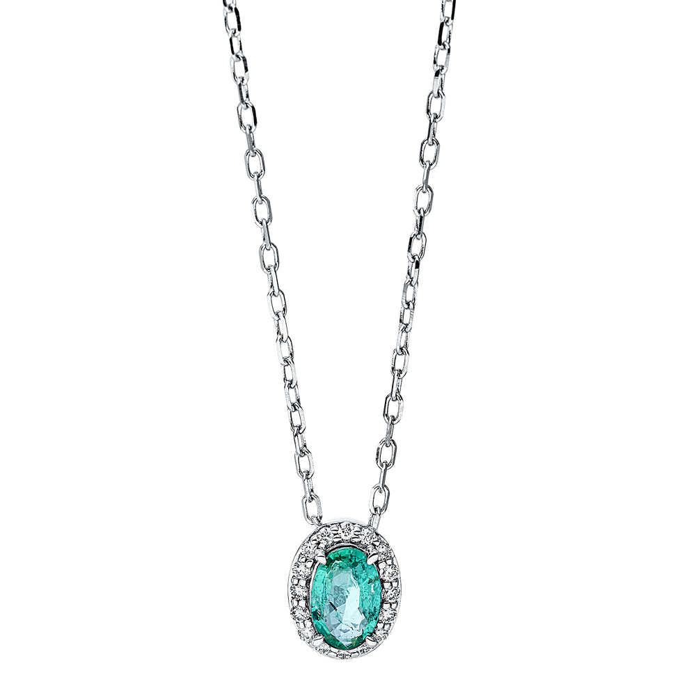 Brogle Classic gold chain with emerald pendant