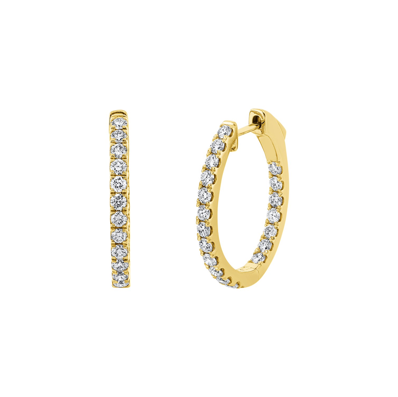 Brogle Selection diamond hoop earrings Brogle Selection diamond hoop earrings