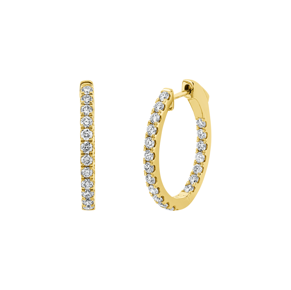 Brogle Selection diamond hoop earrings Brogle Selection diamond hoop earrings