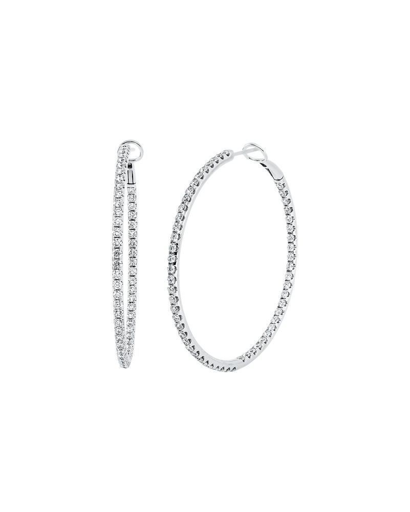Brogle Selection diamond hoop earrings