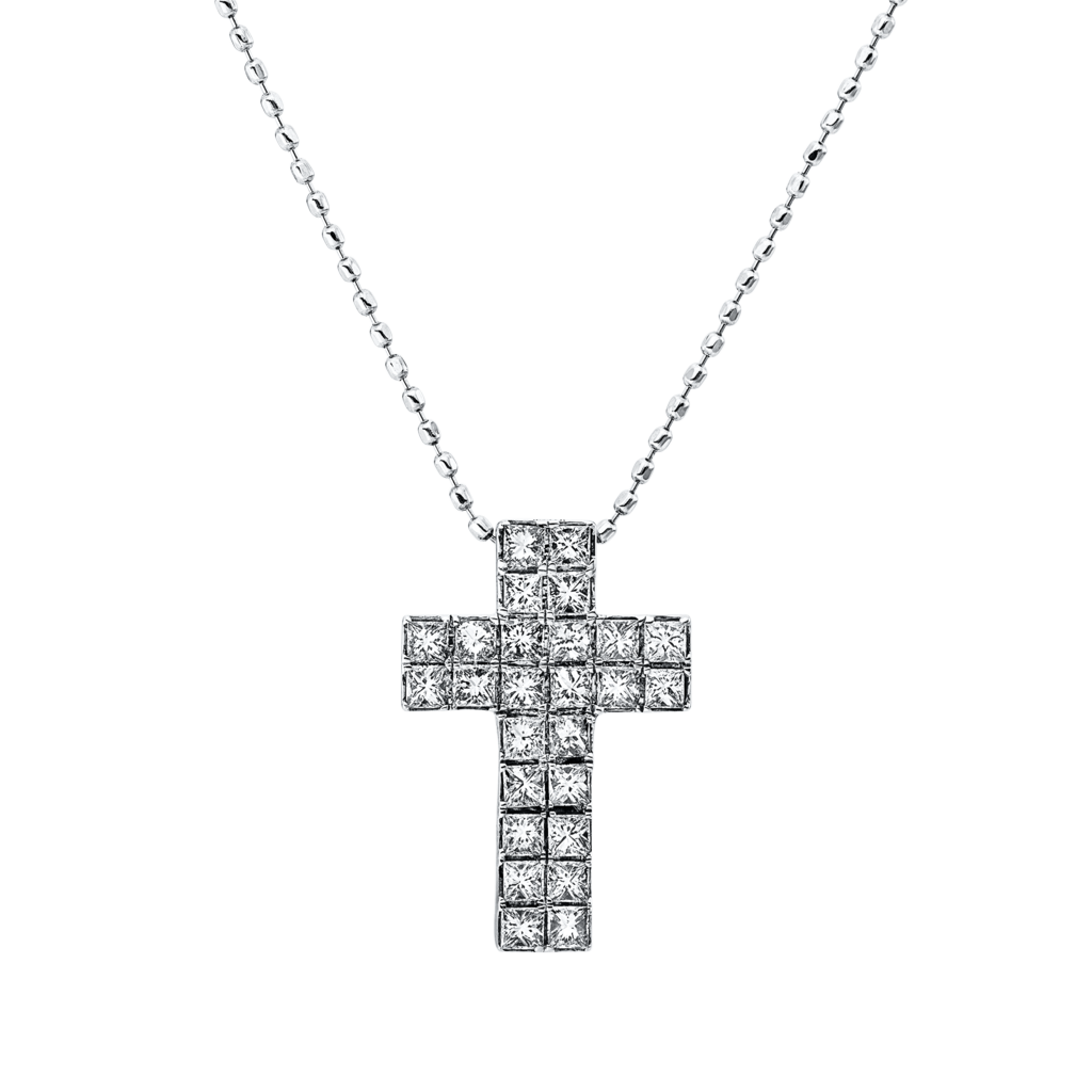 Brogle Classic Kette mit Diamantkreuz Brogle Classic Kette mit Diamantkreuz