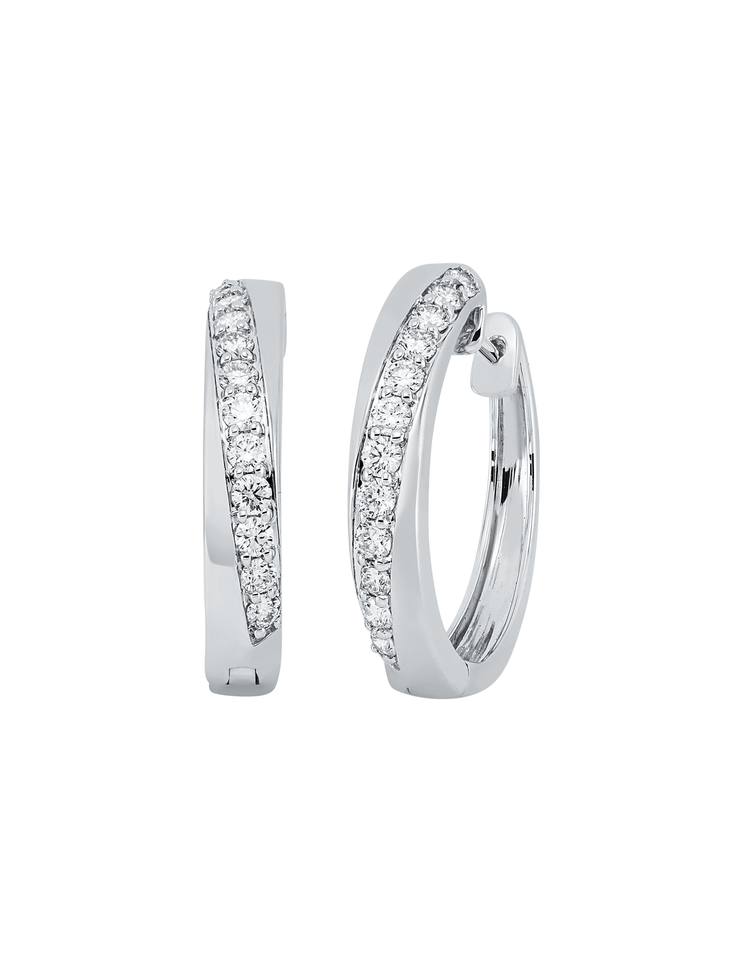 Brogle Selection diamond hoop earrings