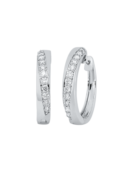 Brogle Selection diamond hoop earrings Brogle Selection diamond hoop earrings