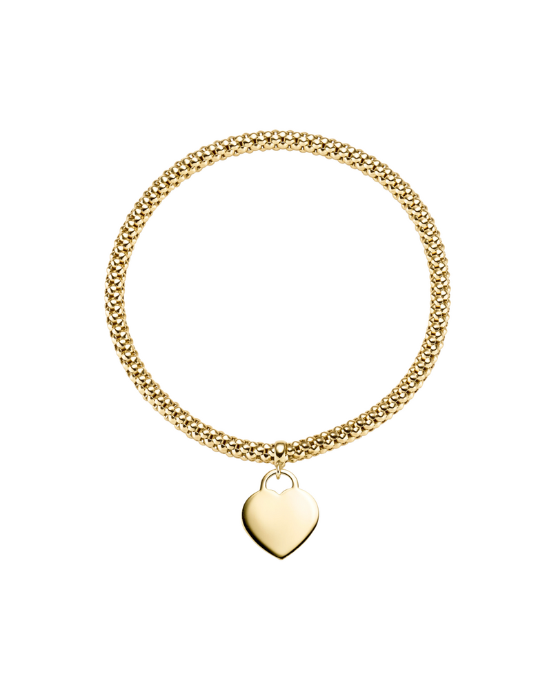 Brogle Classic Armband mit Goldherz flexibel 4mm Brogle Classic Armband mit Goldherz flexibel 4mm