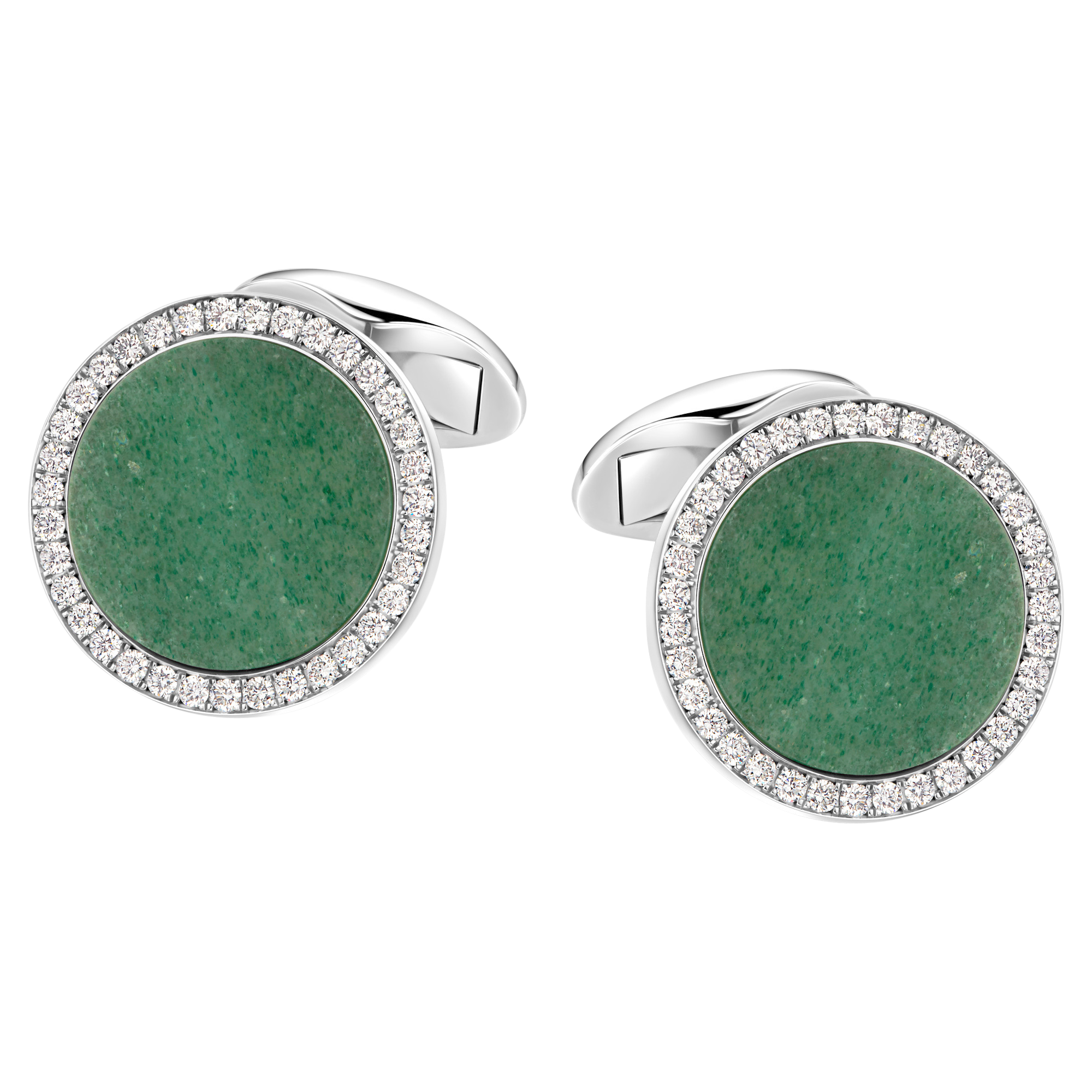 Brogle Classic cufflinks with aventurine Brogle Classic cufflinks with aventurine