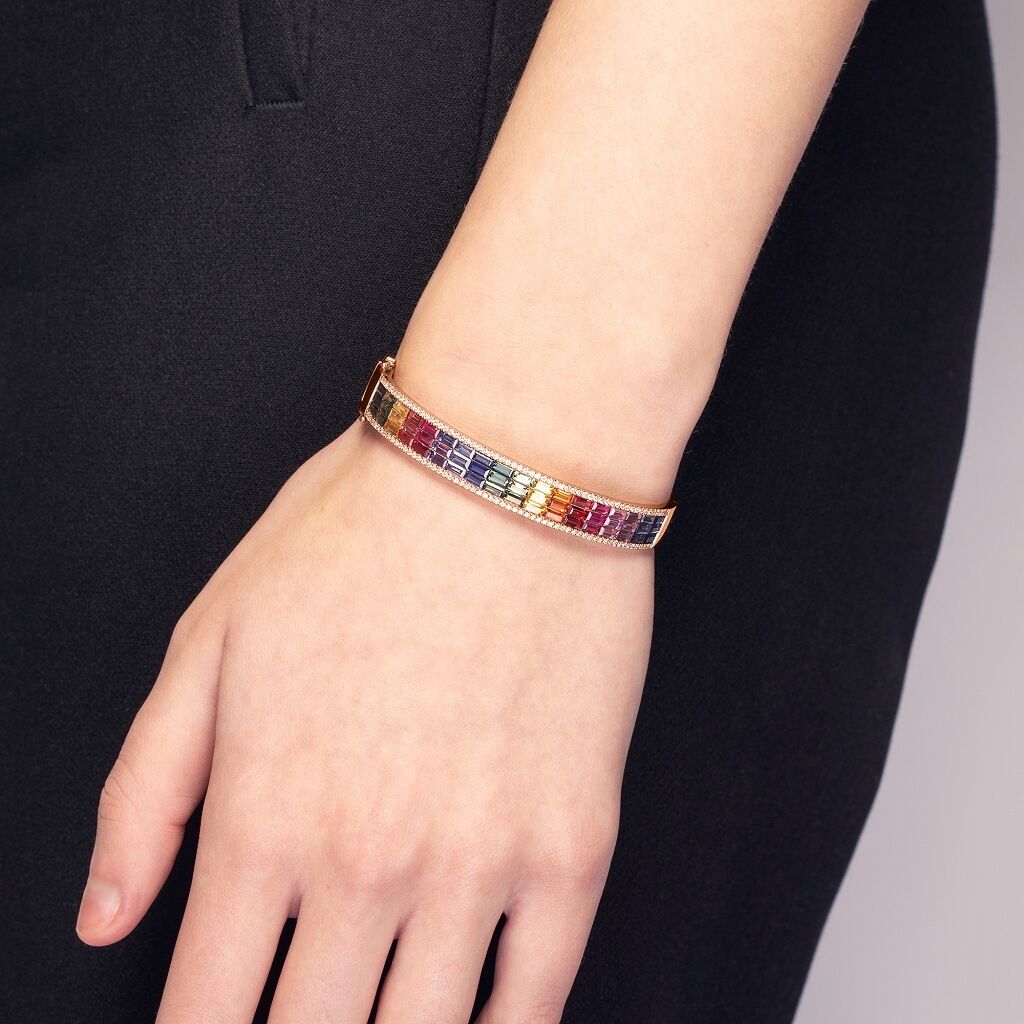 Brogle Selection sapphire bangle Rainbow Brogle Selection sapphire bangle Rainbow