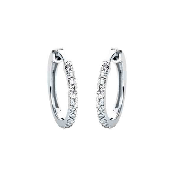 Brogle Classic diamond hoop earrings Brogle Classic diamond hoop earrings