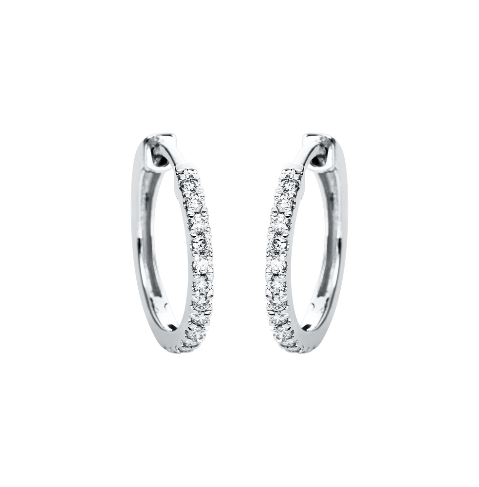 Brogle Classic diamond hoop earrings Brogle Classic diamond hoop earrings