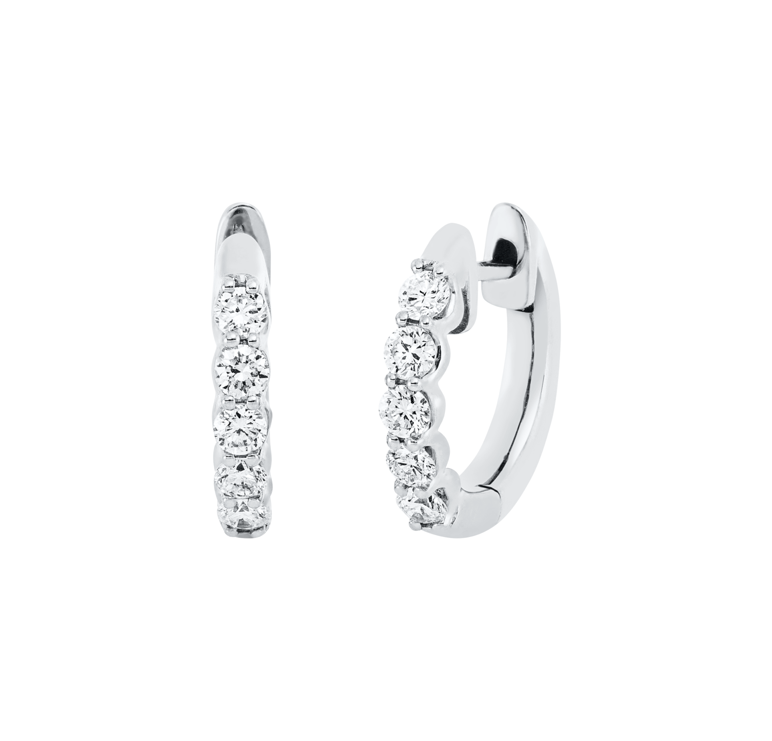 Brogle Classic diamond hoop earrings Brogle Classic diamond hoop earrings