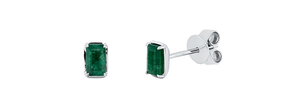 Brogle Classic emerald stud earrings