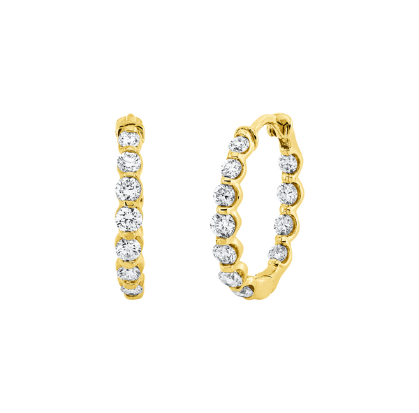 Brogle Classic diamond hoop earrings Brogle Classic diamond hoop earrings
