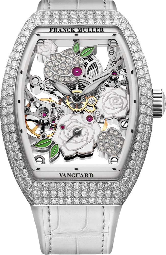 Franck Muller Vanguard Rose Skeleton 42.3 x 32mm