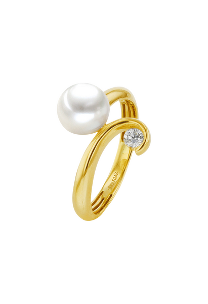Brogle Classic Akoya pearl ring