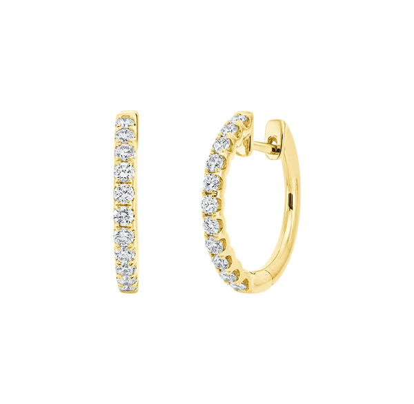 Brogle Classic diamond hoop earrings