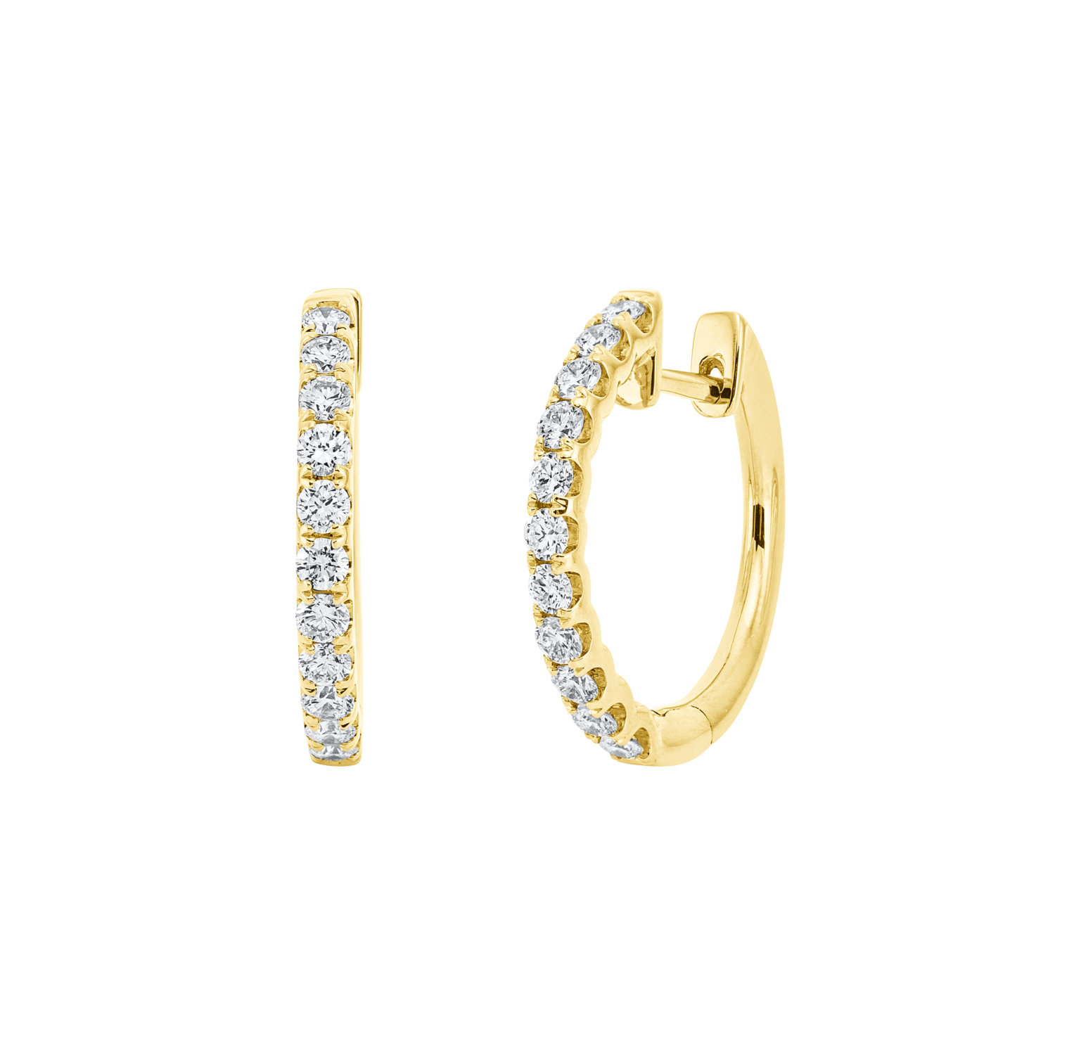 Brogle Classic diamond hoop earrings Brogle Classic diamond hoop earrings