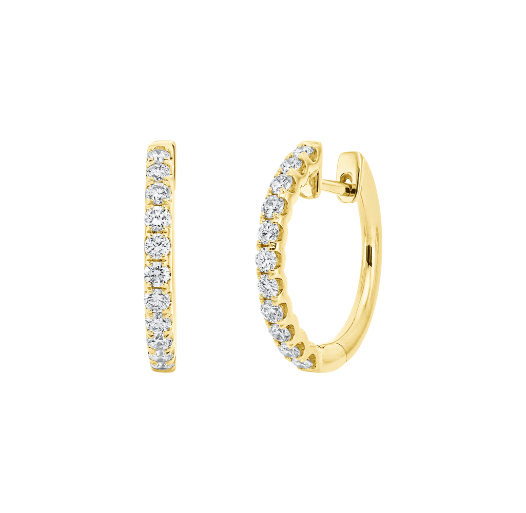 Brogle Classic diamond hoop earrings Brogle Classic diamond hoop earrings