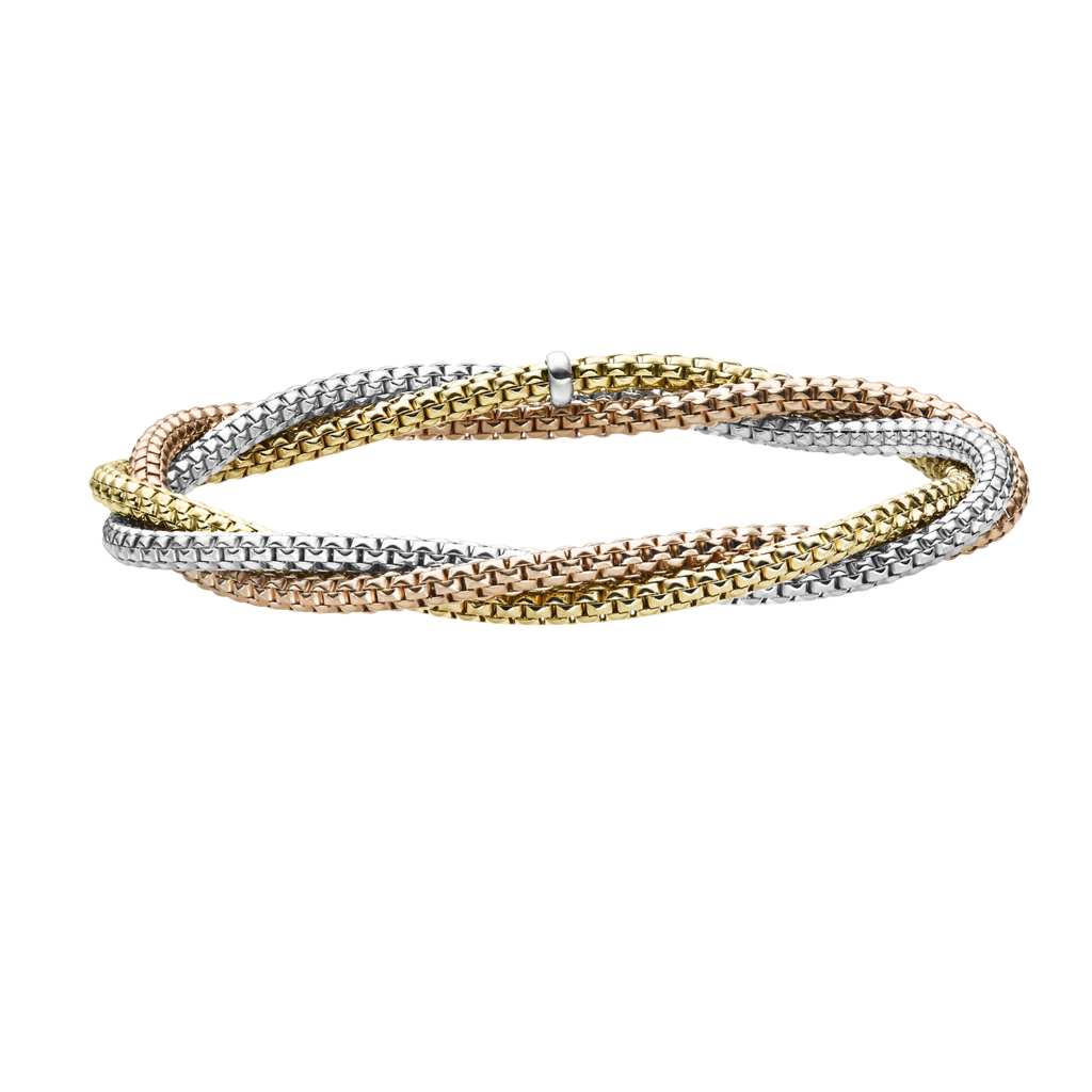 Brogle Classic bicolor gold bracelet flexible 6mm Brogle Classic bicolor gold bracelet flexible 6mm