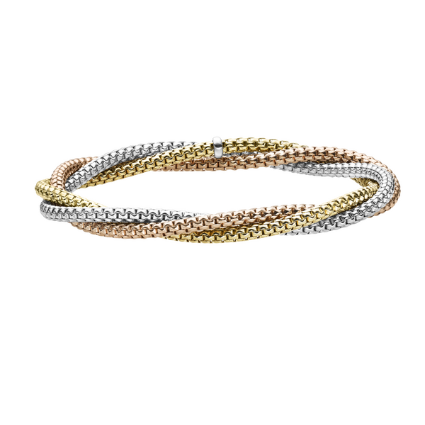 Brogle Classic Bicolor Goldarmband flexibel 6mm Brogle Classic Bicolor Goldarmband flexibel 6mm
