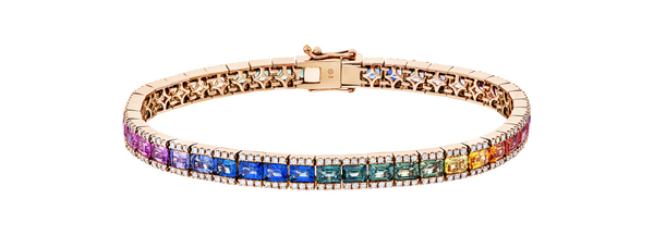 Brogle Selection sapphire bracelet Rainbow Brogle Selection sapphire bracelet Rainbow