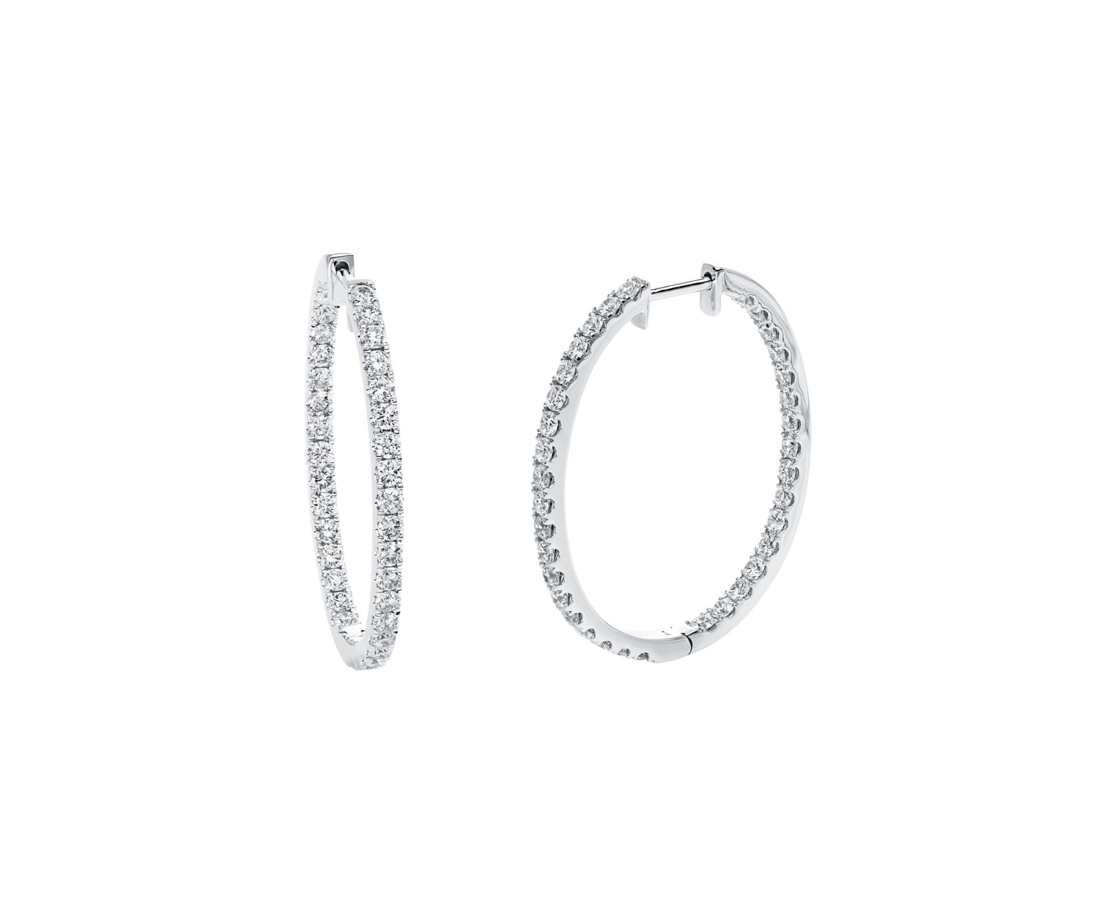 Brogle Selection diamond hoop earrings Brogle Selection diamond hoop earrings