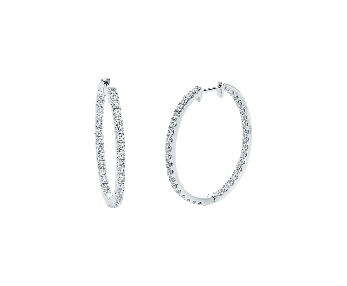 Brogle Selection diamond hoop earrings Brogle Selection diamond hoop earrings