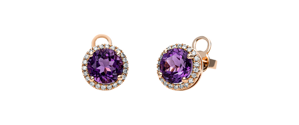 Brogle Classic amethyst stud earrings Brogle Classic amethyst stud earrings