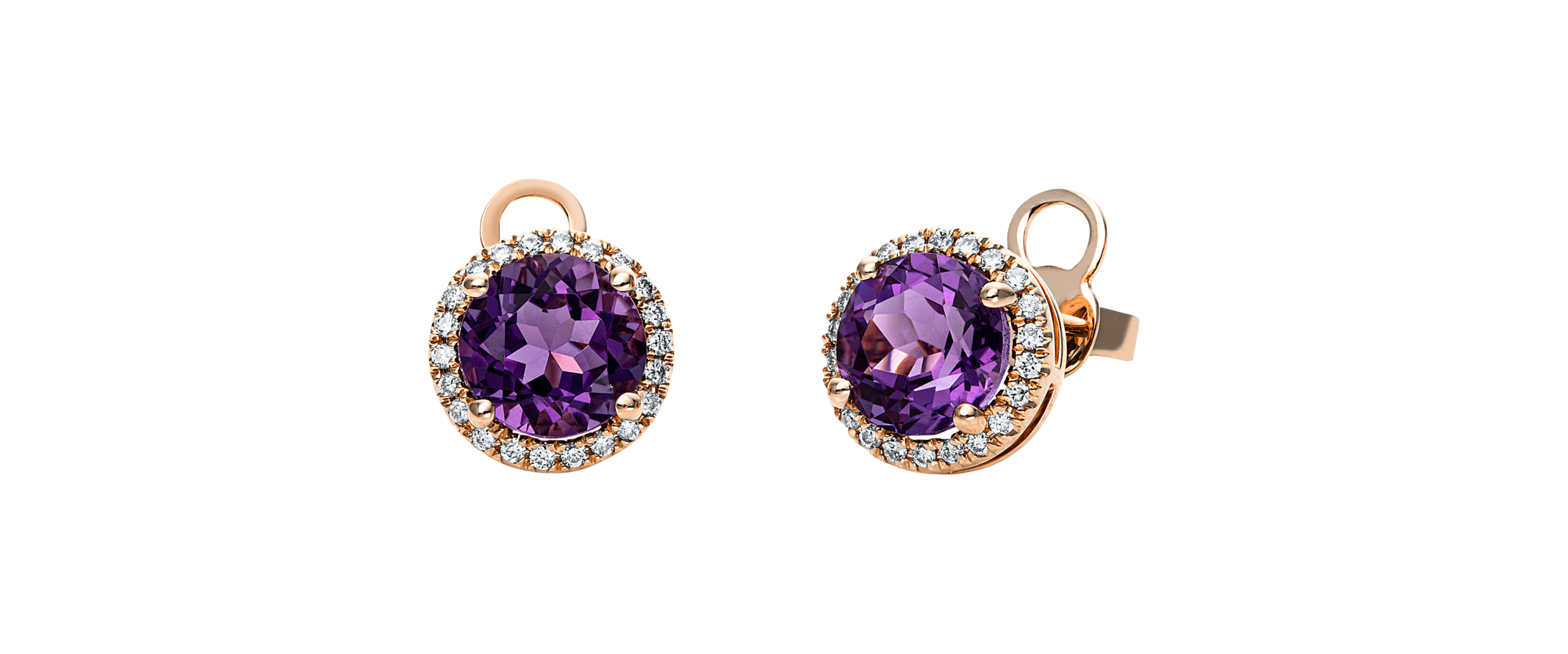 Brogle Classic amethyst stud earrings Brogle Classic amethyst stud earrings