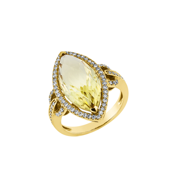 Brogle Classic Lemon Quartz Ring Brogle Classic Lemon Quartz Ring